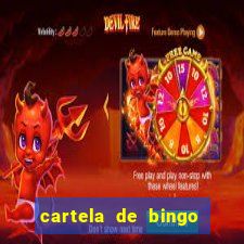 cartela de bingo cha de panela